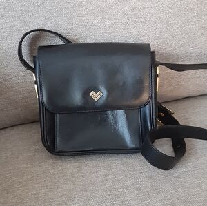 Mario Valentino Vintage black Leather Crossbody Bag